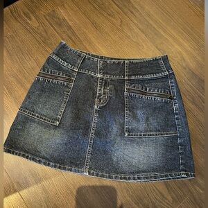 Vintage Bluenotes Dark Wash Mini Skirt
